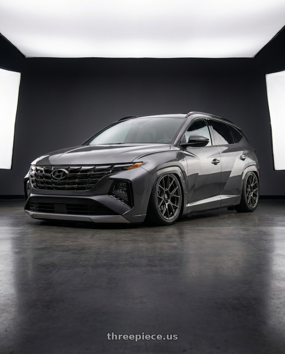 2024 Hyundai Tucson L N Line with Konig Ampliform 5x120 19x8.5+32 Dark Metallic Graphite wheels