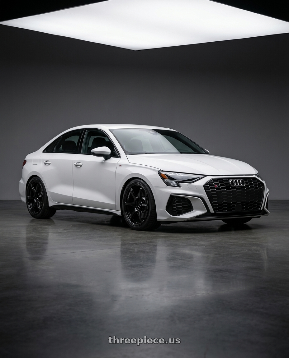 2024 Audi S3 8Y with Advan RGIII 5x112 19x8.5+45 Gloss Black wheels