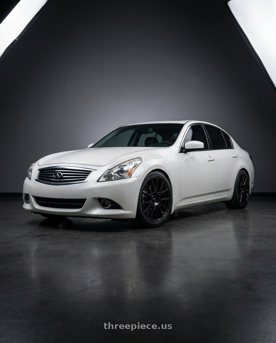 2013 Infiniti G37 with Vision Street-Designs 18 Hellion 5x114.3 18x8+40 Gloss Black wheels