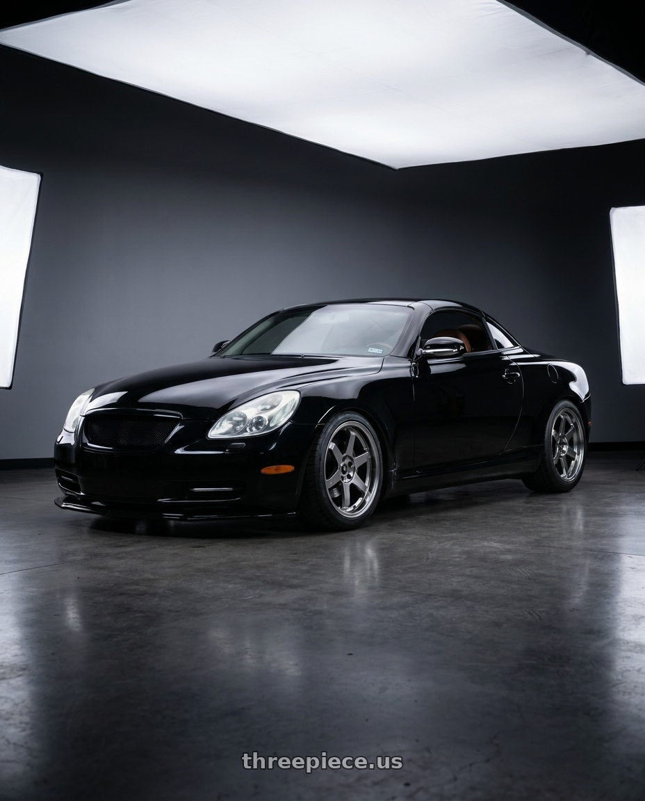 2005 lexus sc430 with Vors TR37 5x108 18x9.5  +22 Hyper Black wheels