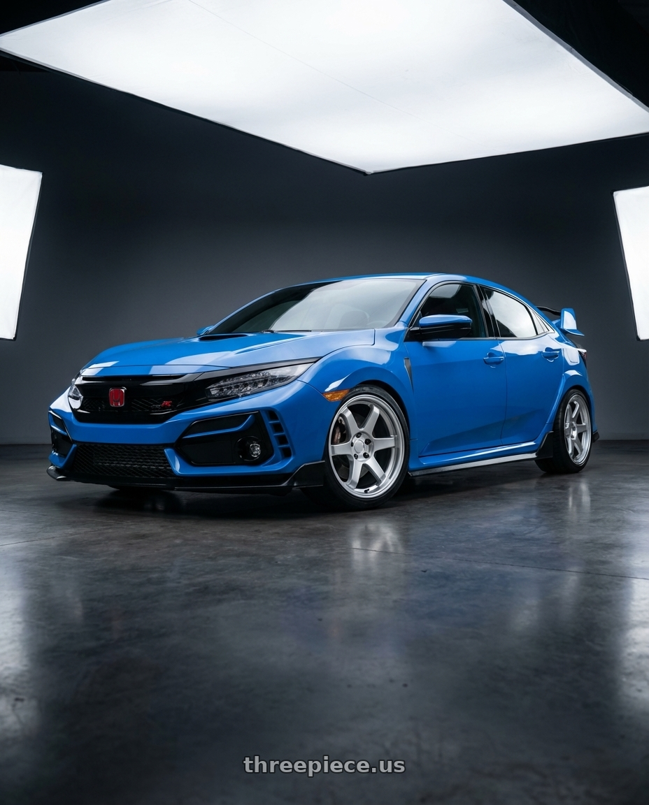 2020 Honda Civic Type R with Kansei K11S Tandem 5X120 19x9.5 22 Hyper Silver wheels