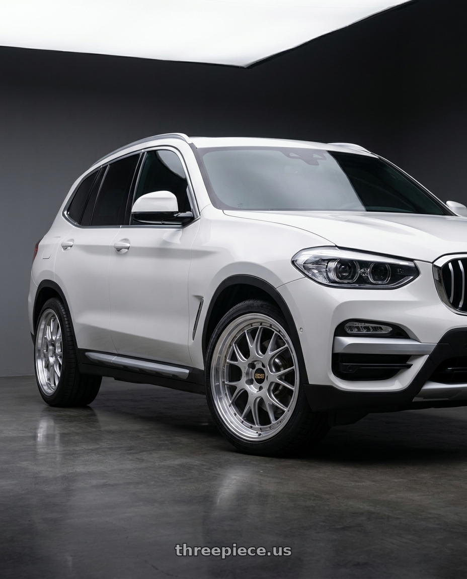 2020 BMW x3 G01 with BBS LM-R 5x112 19x9.5+38 Diamond Silver wheels