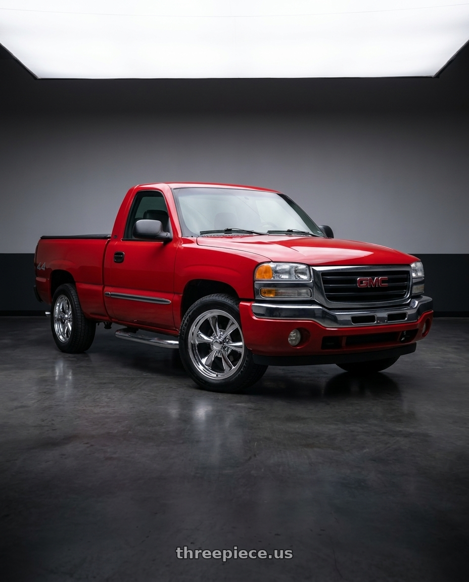 2004 gmc sierra 1500 fire with Vision American-Muscle 141H 6x139.7 17x8+19 Chrome wheels