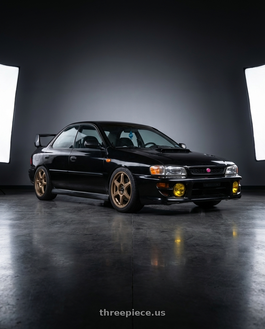 1998 Subaru Impreza GC8 with Konig Hexaform 5x100 18x8.5+40 Matte Bronze wheels