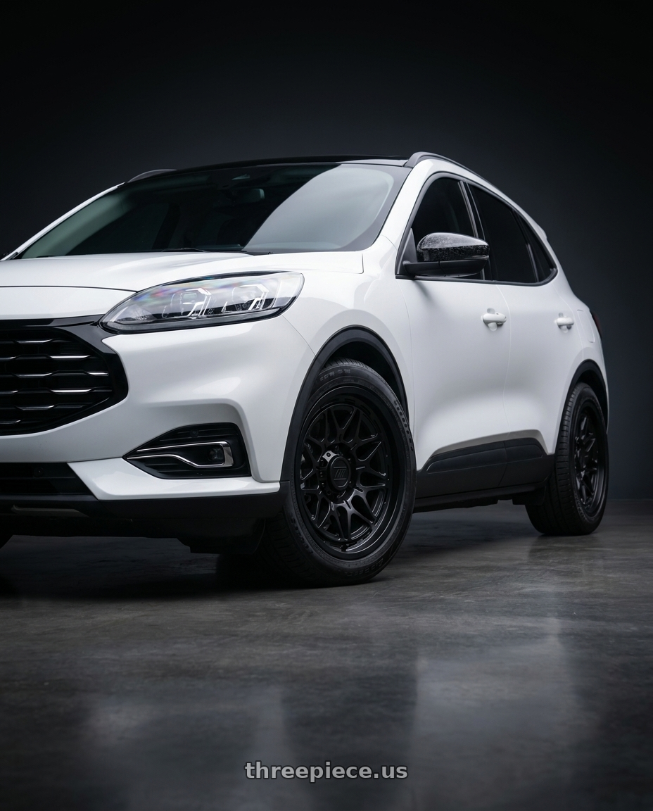 2022 ford kuga mk3 white  with Pro Comp PA202 BASECAMP 5X127 17X8 +20 MATTE BLACK wheels