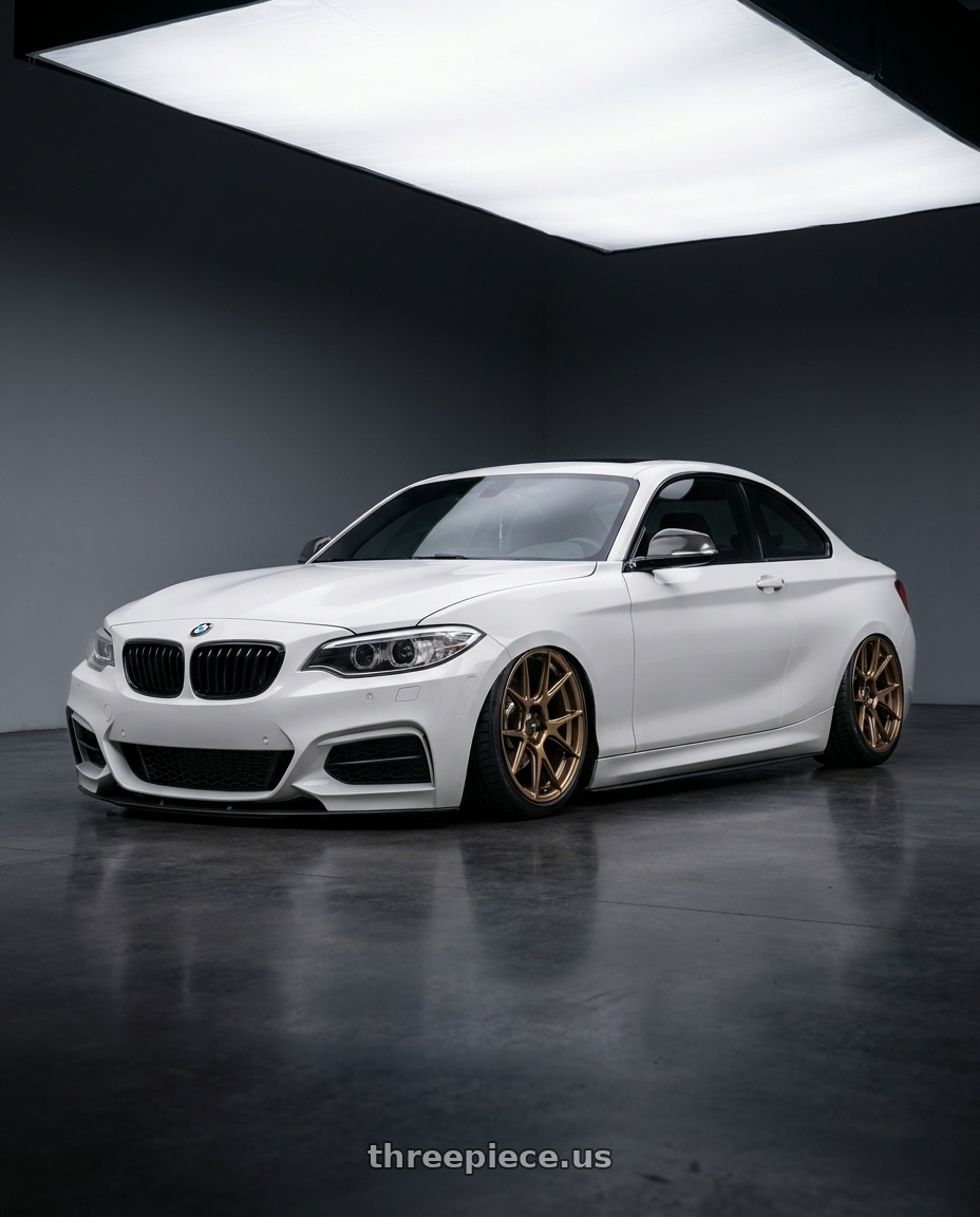 2018 BMW 2 Series F22 with Konig Ampliform 5x120 19x10+28 Gloss Bronze wheels
