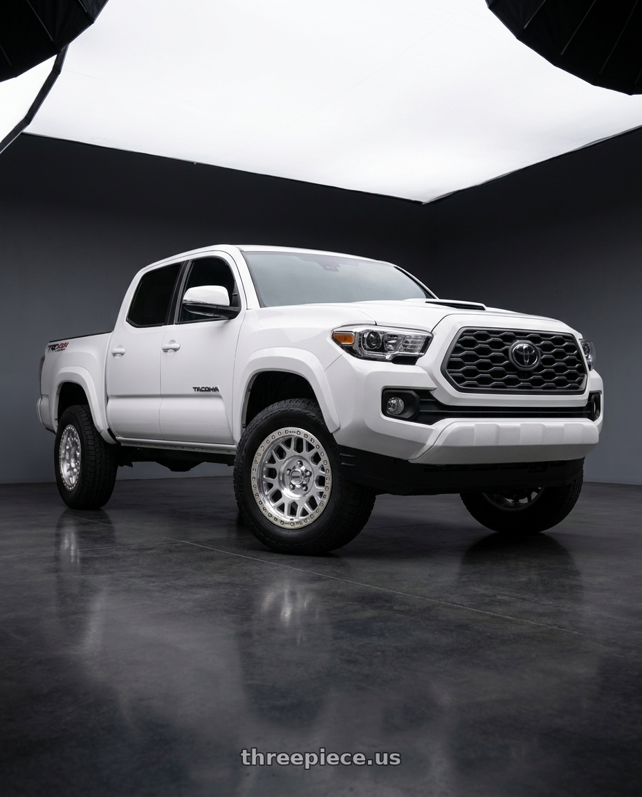 2021 Toyota Tacoma TRD Sport with KMC KM234 GRENADE DESERT BEADLOCK 6X139.7 17X8.5 +0 MACHINED wheels