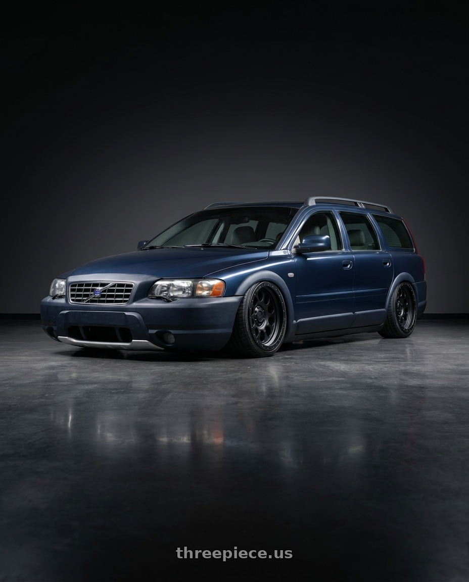 2005 Volvo xc70 with LOCK OFFROAD 50CAL 6x139.7 17x9 -12 Matte Black W Matte Black Ring wheels