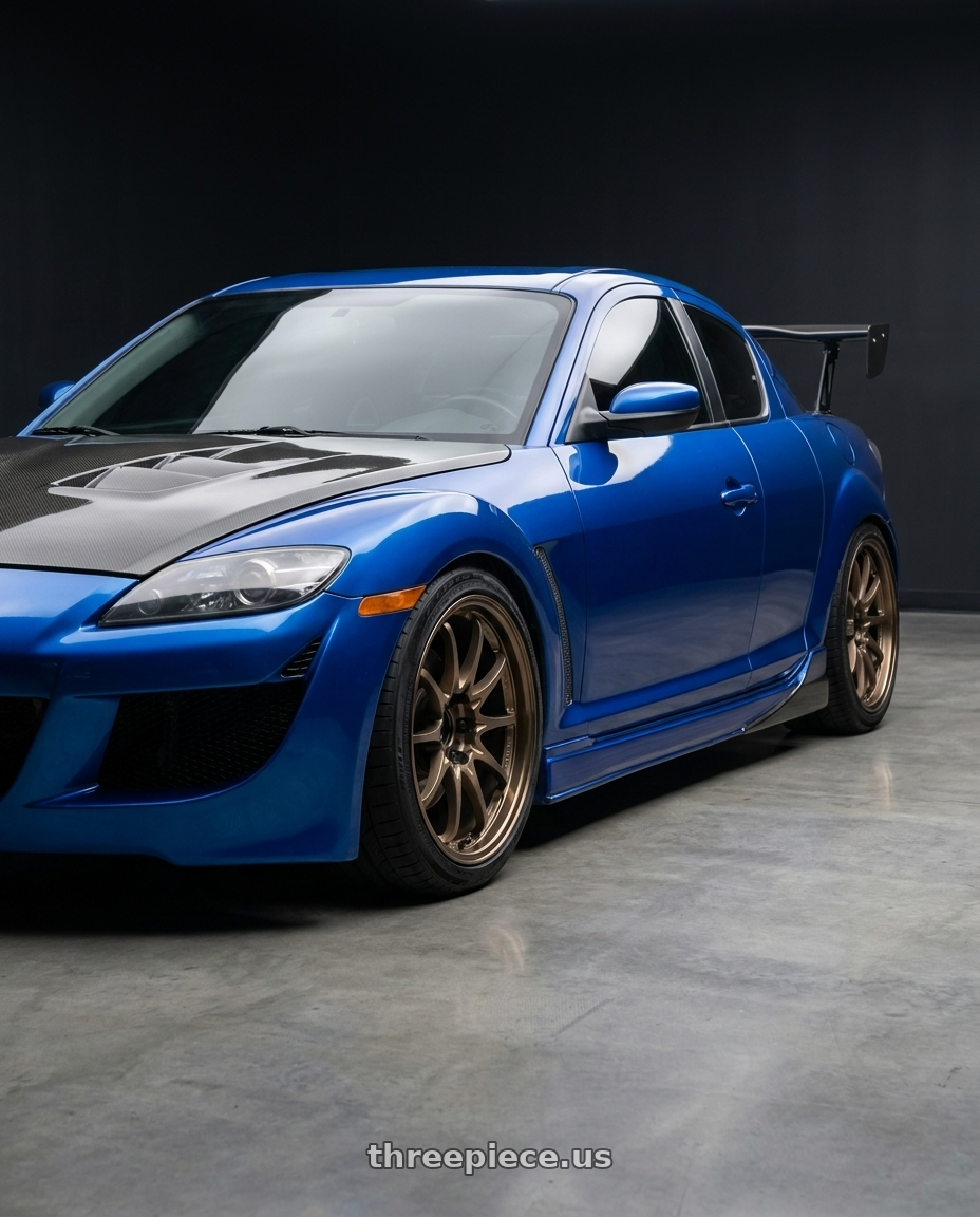 2005 mazda rx8 with Volk Racing CE28N-PLUS 5x120 18x9.5 +38 SHINING BRONZE METAL wheels