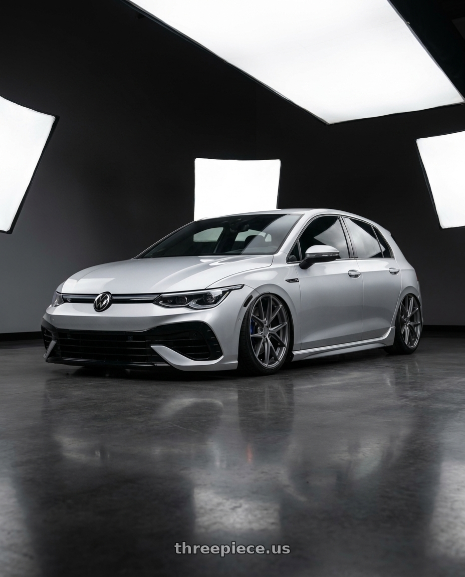 2024 Volkswagen Golf R MK8 with Niche 1PC M116 MISANO 5X112 19X9.5 +50 MATTE GUN METAL wheels