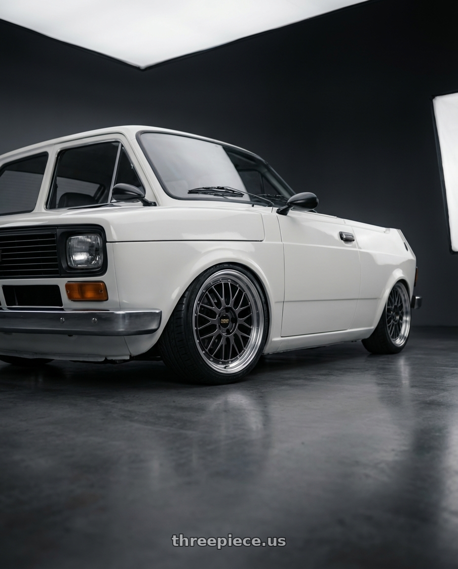 1979 fiat 147 with BBS LM 5x130 18x10 +65 Diamond Black Center w/ Machined Lip wheels