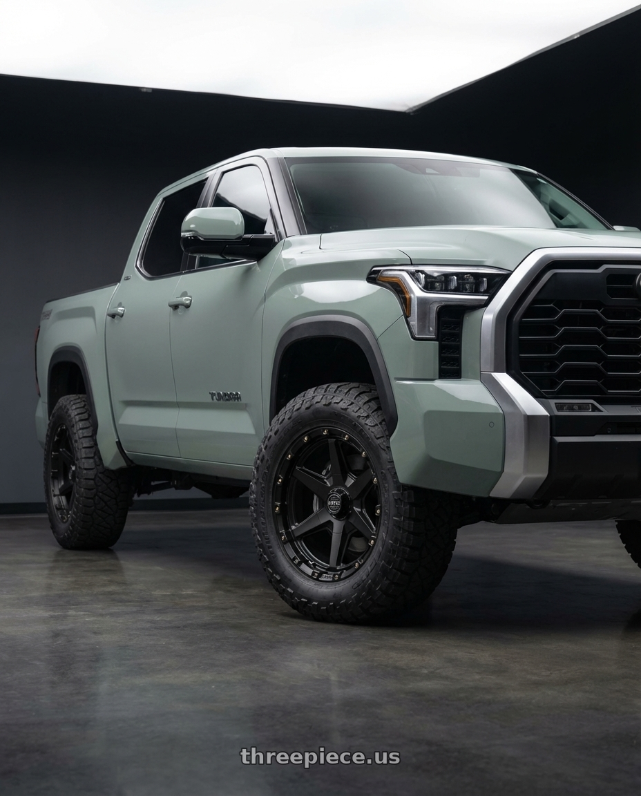 2018 Toyota Tundra with KMC KM101 TEMPO 5X150 20X9 +18 SATIN BLACK wheels