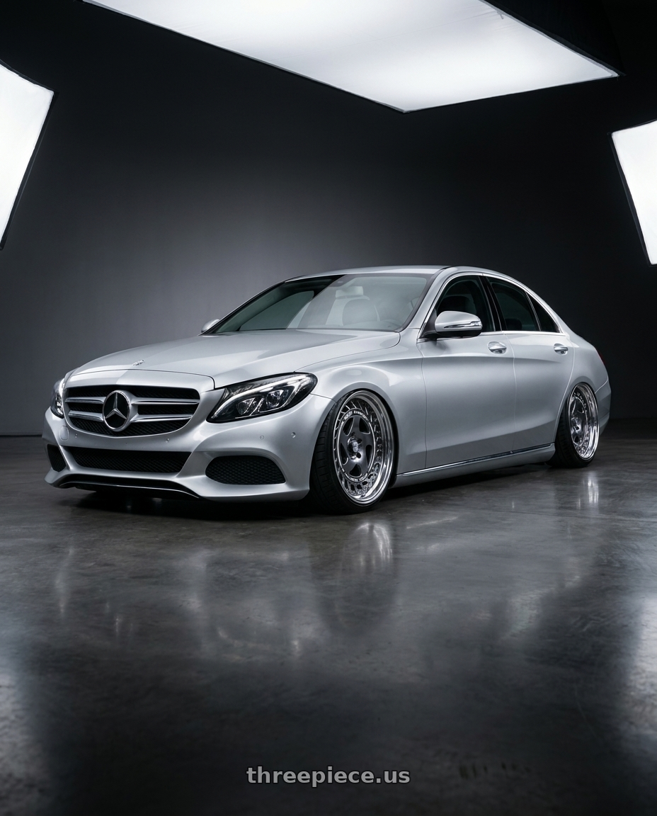 2016 Mercedes benz c220d with FORMULA AERO SPOKE 5X100 18X9.5+0 HP Disk Titan Silver wheels