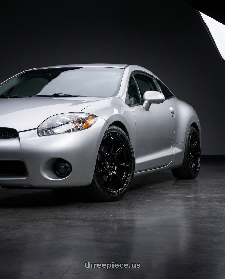 2010 Mitsubishi Eclipse with Advan RGIII 5x114.3 18x10.5+15 Gloss Black wheels
