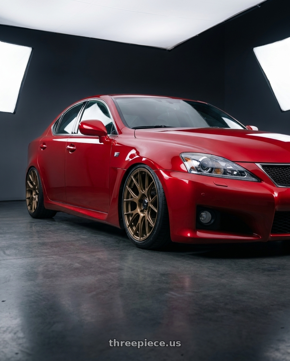 2012 Lexus IS-F with Konig Ampliform 5x114.3 19x9.5+25 Gloss Bronze wheels