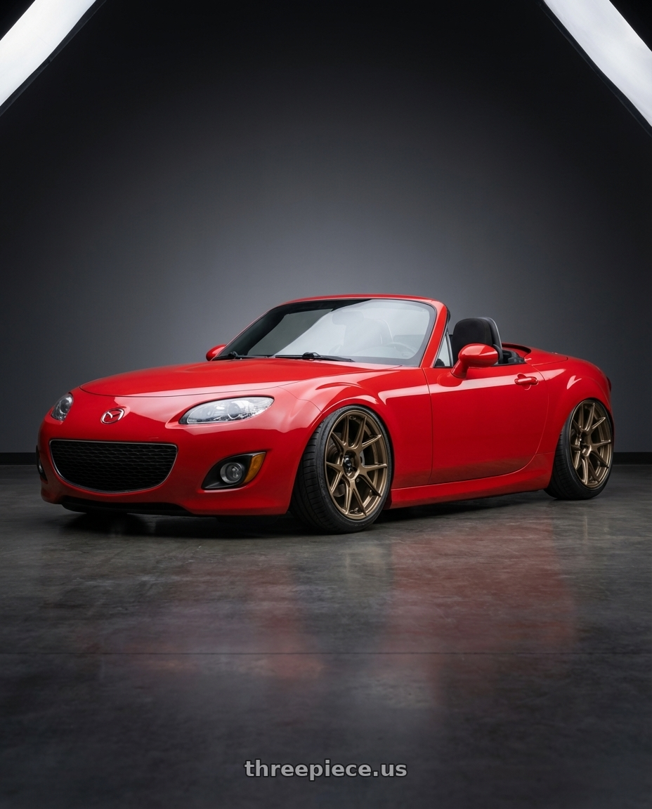 2012 Mazda MX-5 Miata NC with Konig Ampliform 5x114.3 17x9+40 Gloss Bronze wheels