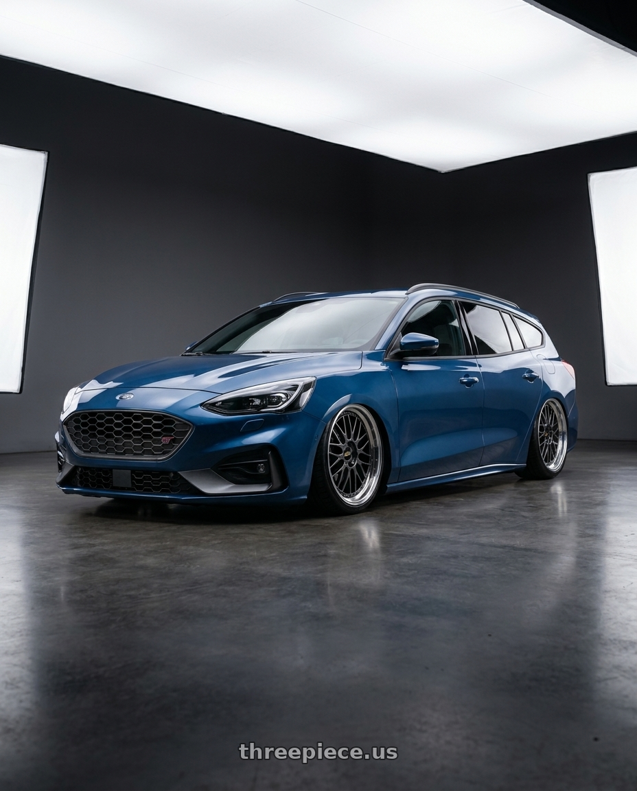 2020 Ford focus st wagon with BBS LM 5x114.3 18x8.0+35 Diamond Black wheels