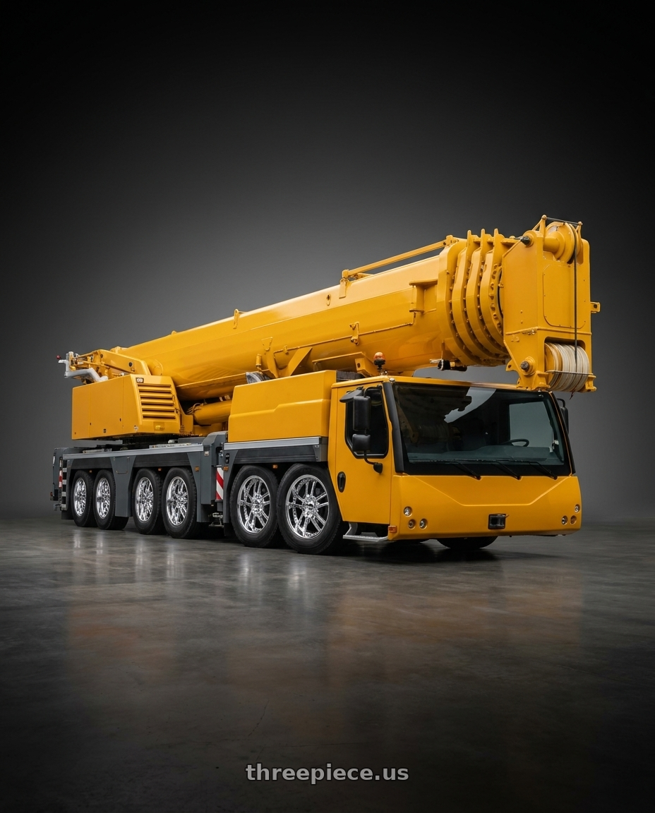 2019 liebherr ltm 1750 with Strada Spina 5x115/5x120 20x8 +15 Chrome wheels