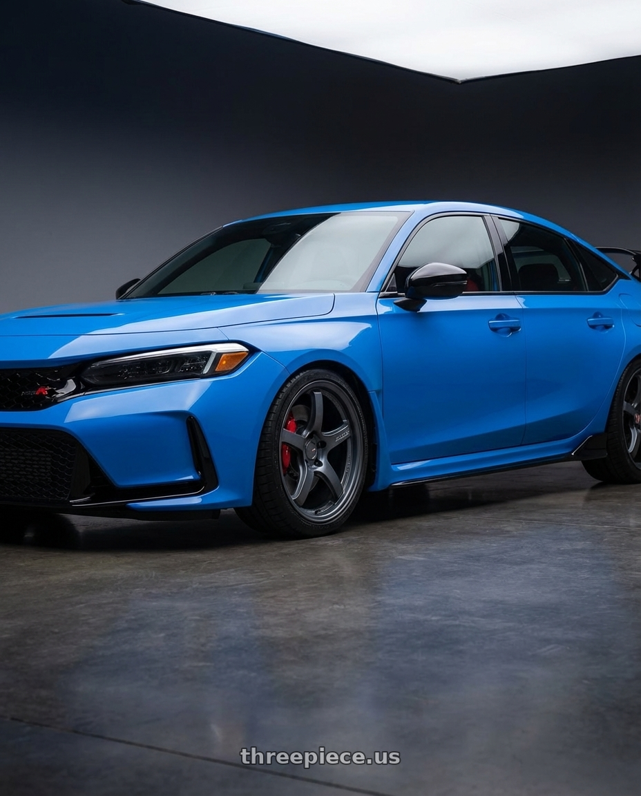 2024 Honda Civic Type R with Gram Lights 57CR 5x120 19x10.5+22 Gunblue II wheels