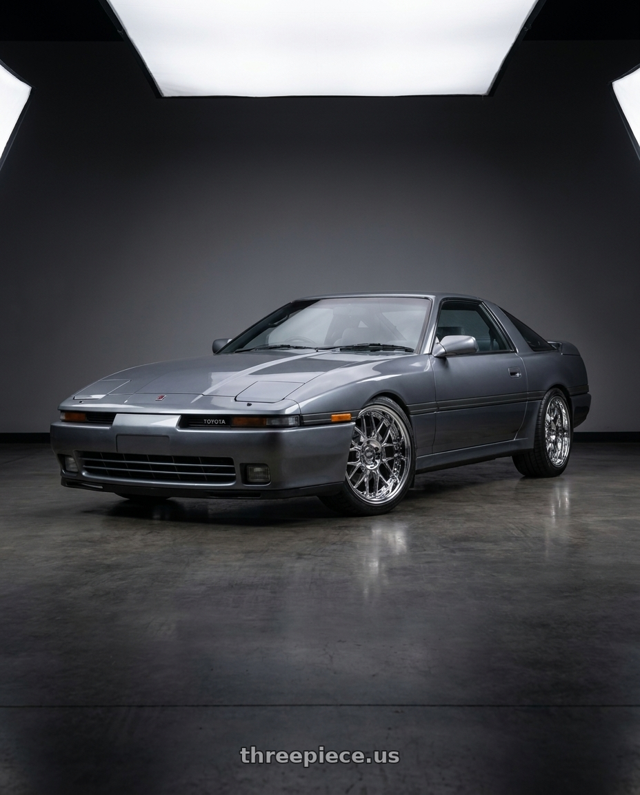 1991 toyota supra with ESR Wheels CS18 5x114.3 18x9.5 +35 Vacuum Chrome wheels