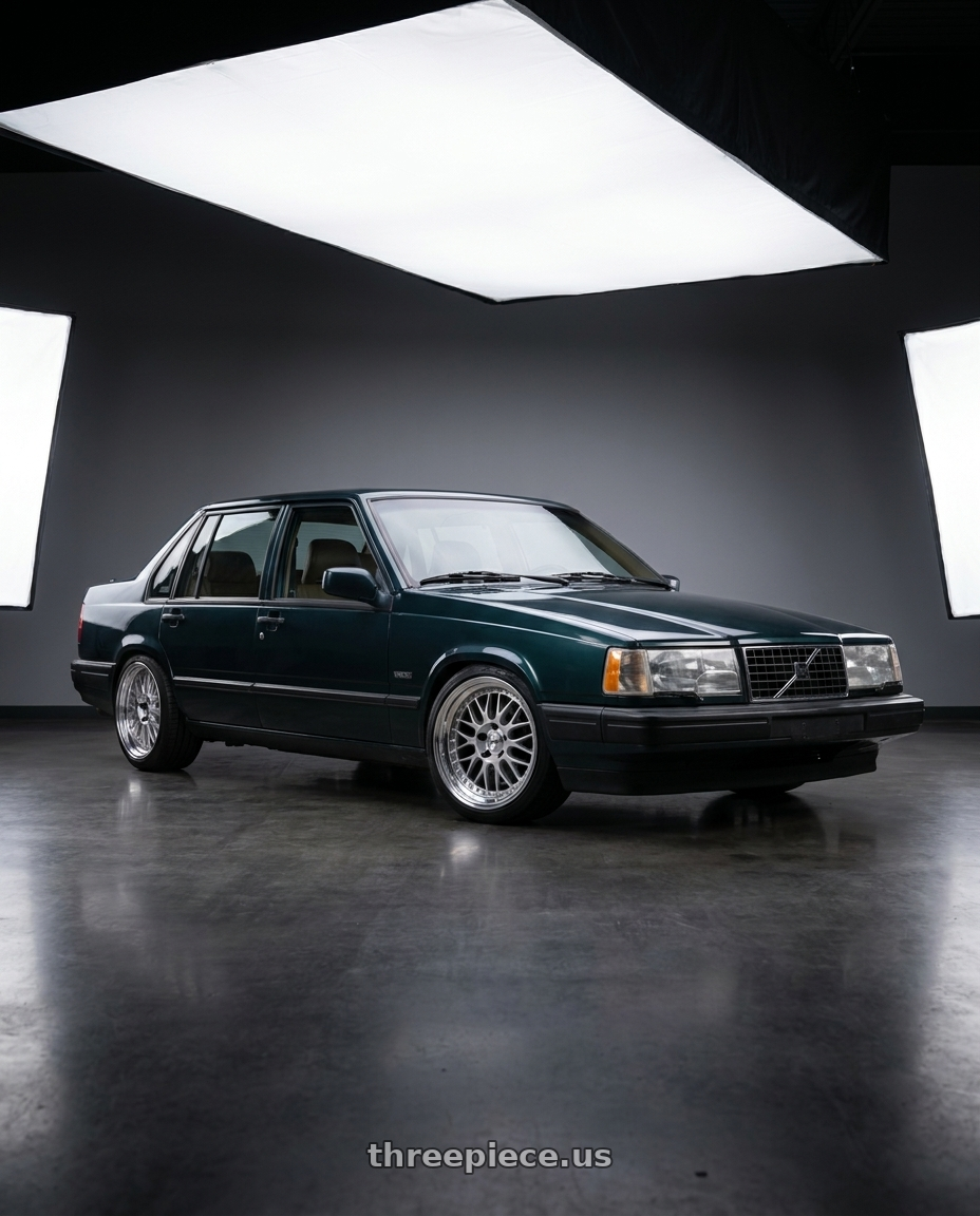 1991 volvo 940 se with Work Meister M1 3p 5x108 16x6.5+24 O Disk Silver wheels