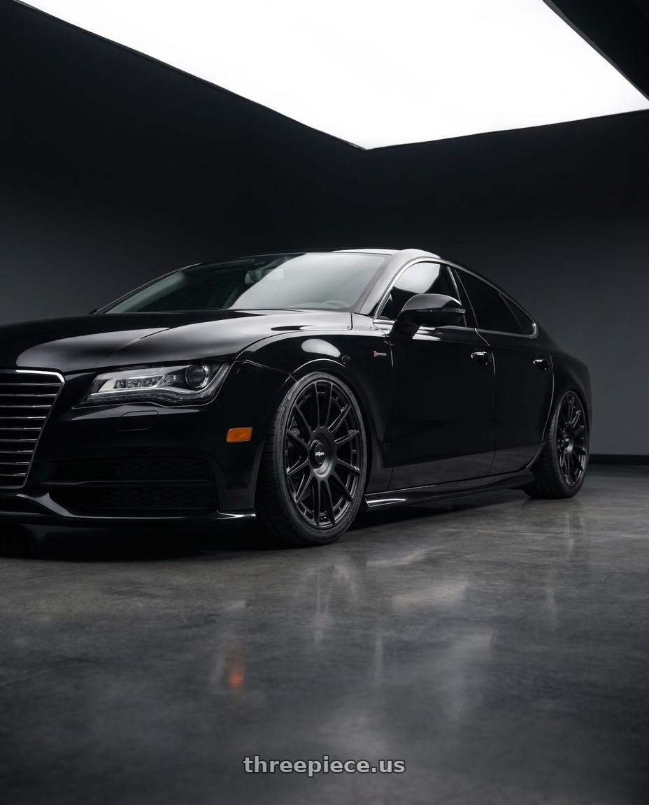 2012 audi A7 with Rotiform 1PC R159 OZR 5X112/5X120 20X9 +25 MATTE BLACK wheels