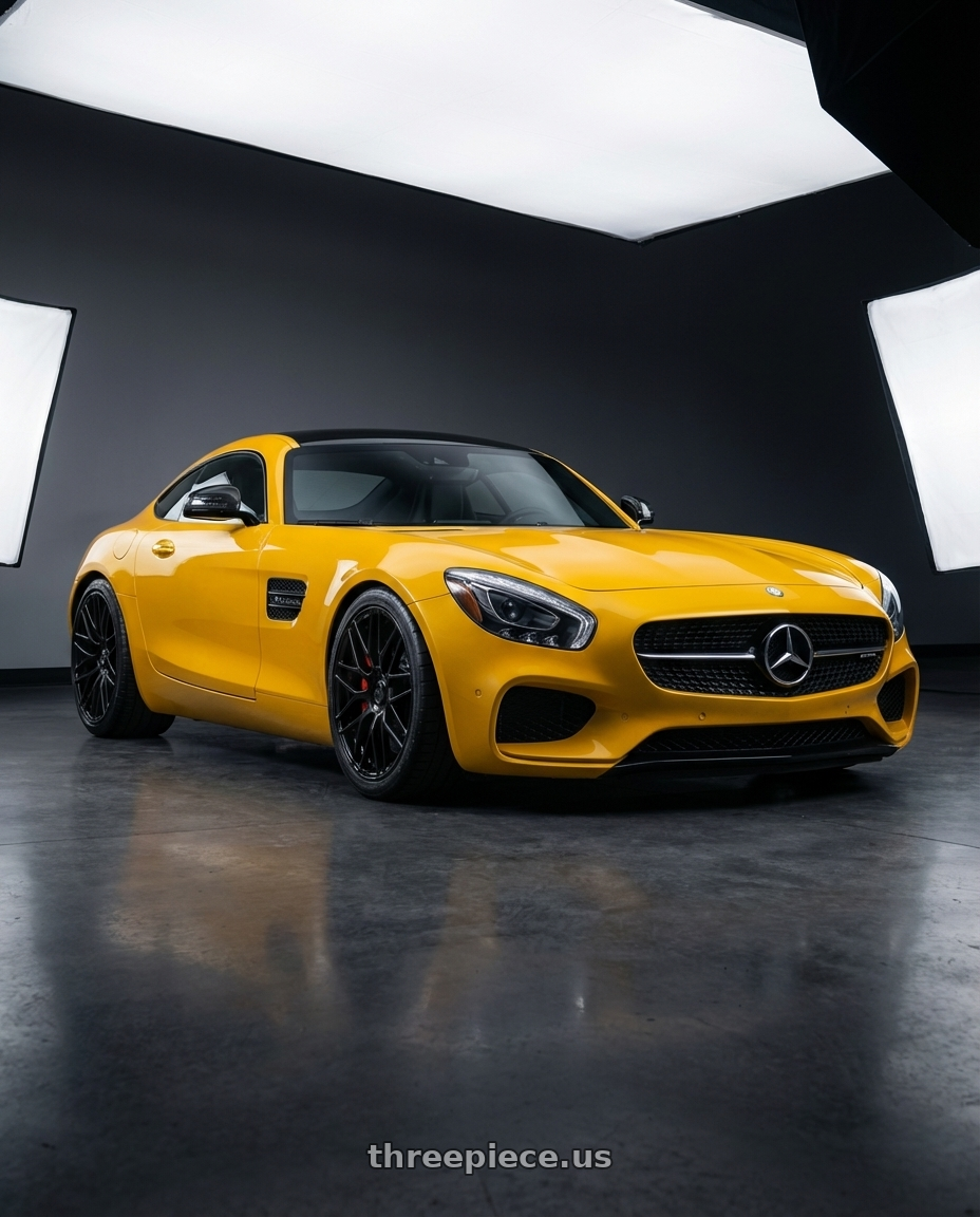 2019 Mercedes-Benz AMG GT with Avant Garde Wheels M520R 5X112 19x9.5 +40 Gloss Black wheels