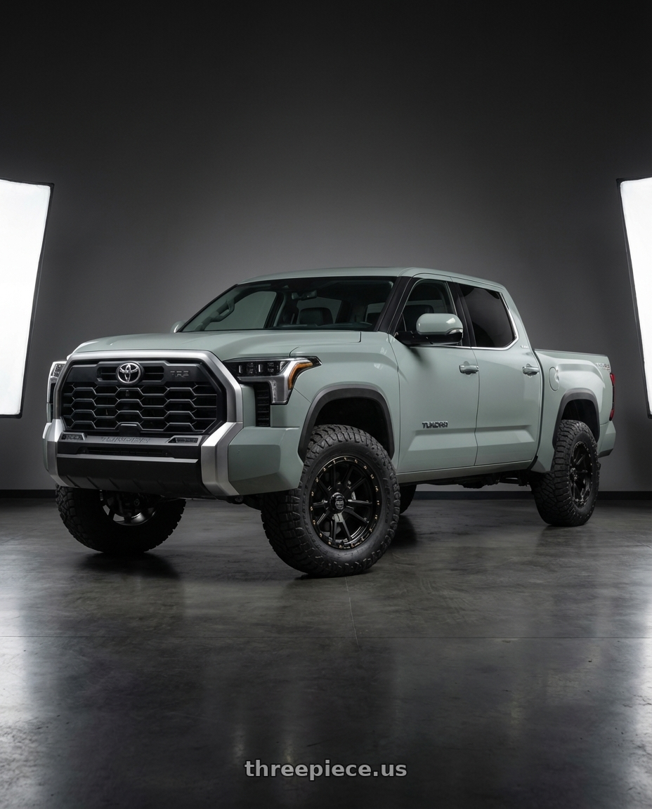 2018 Toyota Tundra with KMC KM100 SYNC 5X150 20X9 +18 SATIN BLACK wheels