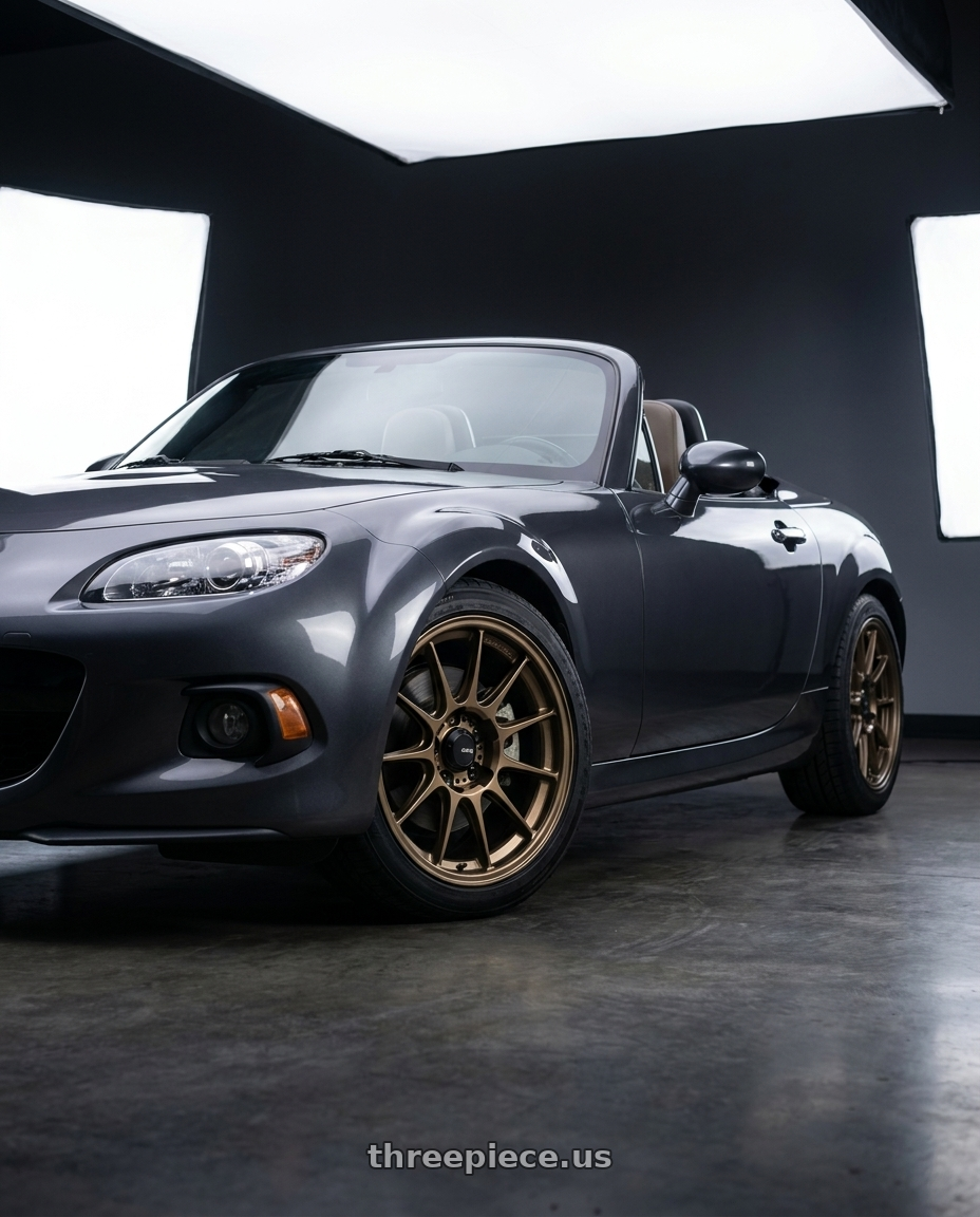 2014 Mazda MX5 Miata with Konig Dekagram 5x100 17x8+40 Gloss Bronze wheels