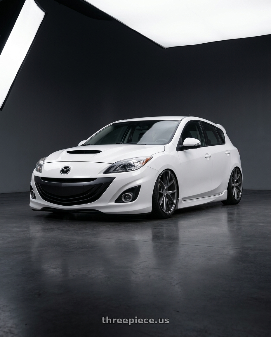 2012 Mazda Mazdaspeed3 with Niche 1PC M116 MISANO 5X114.3 18X8 +40 MATTE GUN METAL wheels