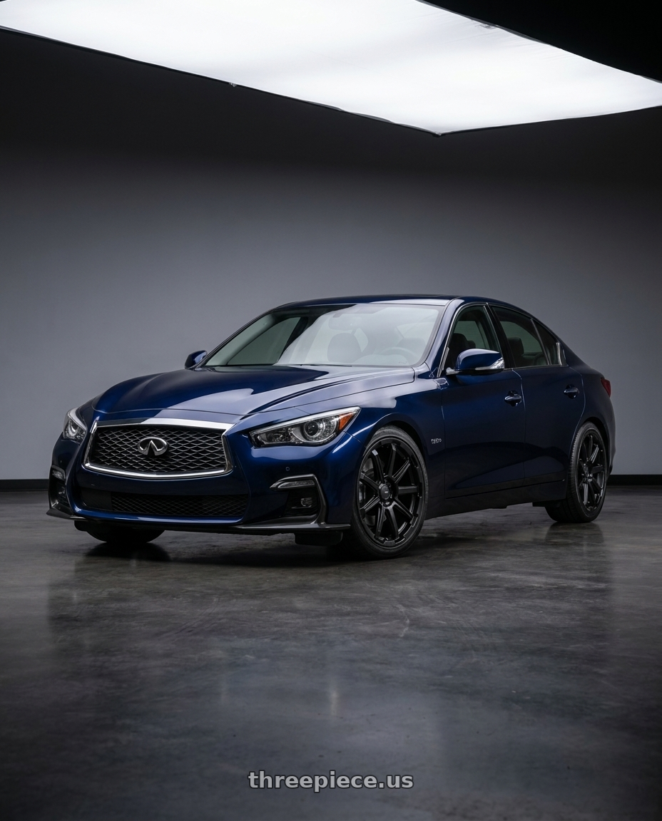 2021 Infiniti Q50 Red Sport with Enkei Adventurer 5x114.3 18x8+35 Matte Black wheels
