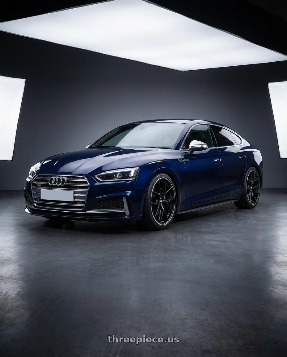 2014 Audi S5 B8 with BBS CC-R 5x112 19x8.0+27 Satin Black wheels