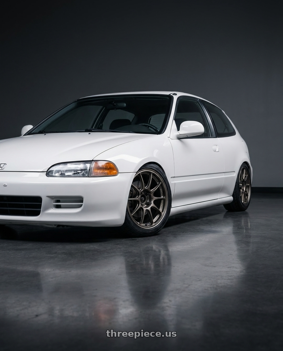 1992 honda civic hatchback with WedsSport TC105X 4x100 15x7.0+35 EJ Titan wheels