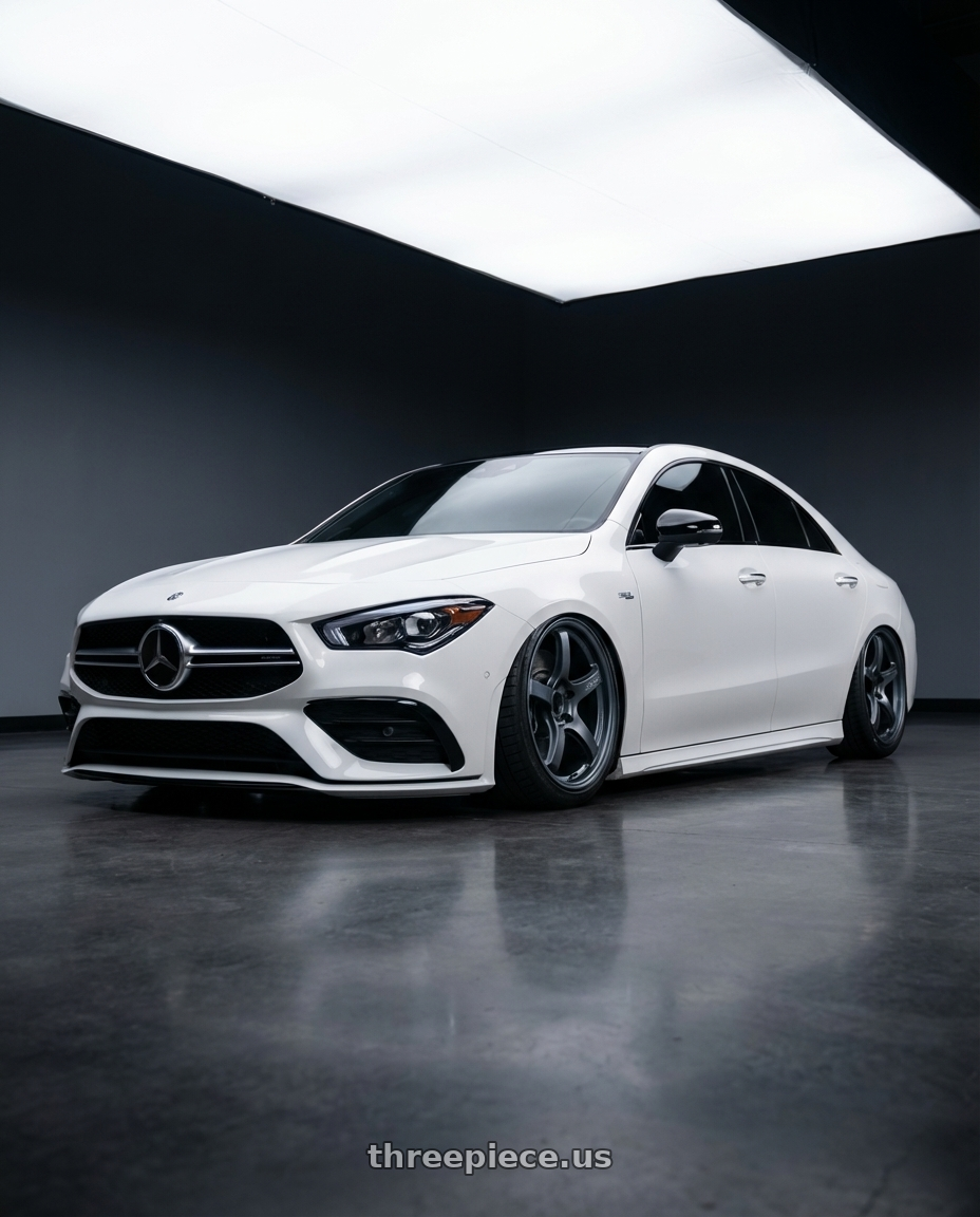 2023 Mercedes-Benz CLA C118 with Gram Lights 57CR 5x112 19x9.5+45 Gunblue II wheels