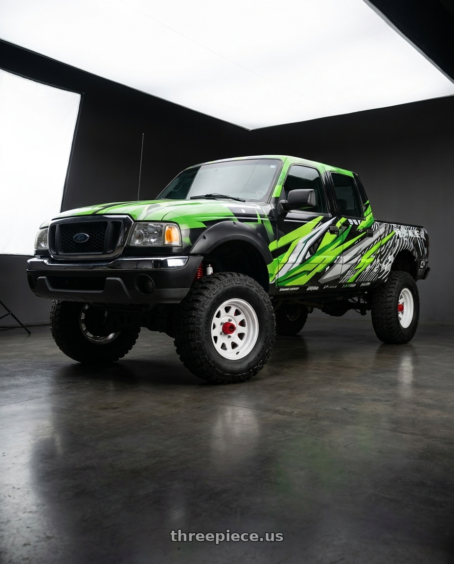 ford ranger 3.0 powerstroek 4x2 off road 2005 - cabine dupla adesivada  with Rancho 2020 Jeep Gladiator Rancho RS5000X Shock Absorber - RS55063 wheels