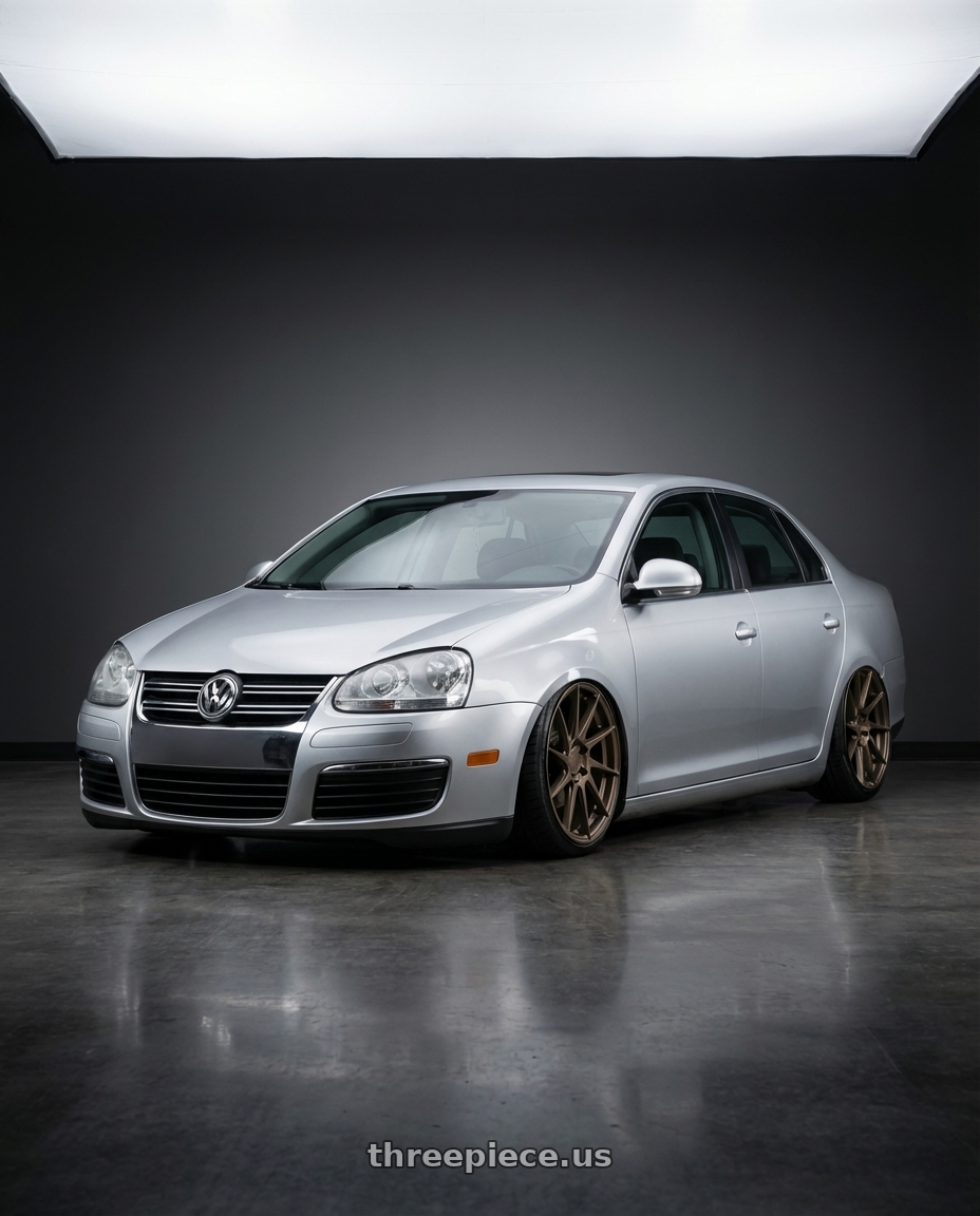 2009 Volkswagen Jetta GLI MK5 with Aodhan AH09 5x112 18x9.5 +35 Matte Bronze wheels