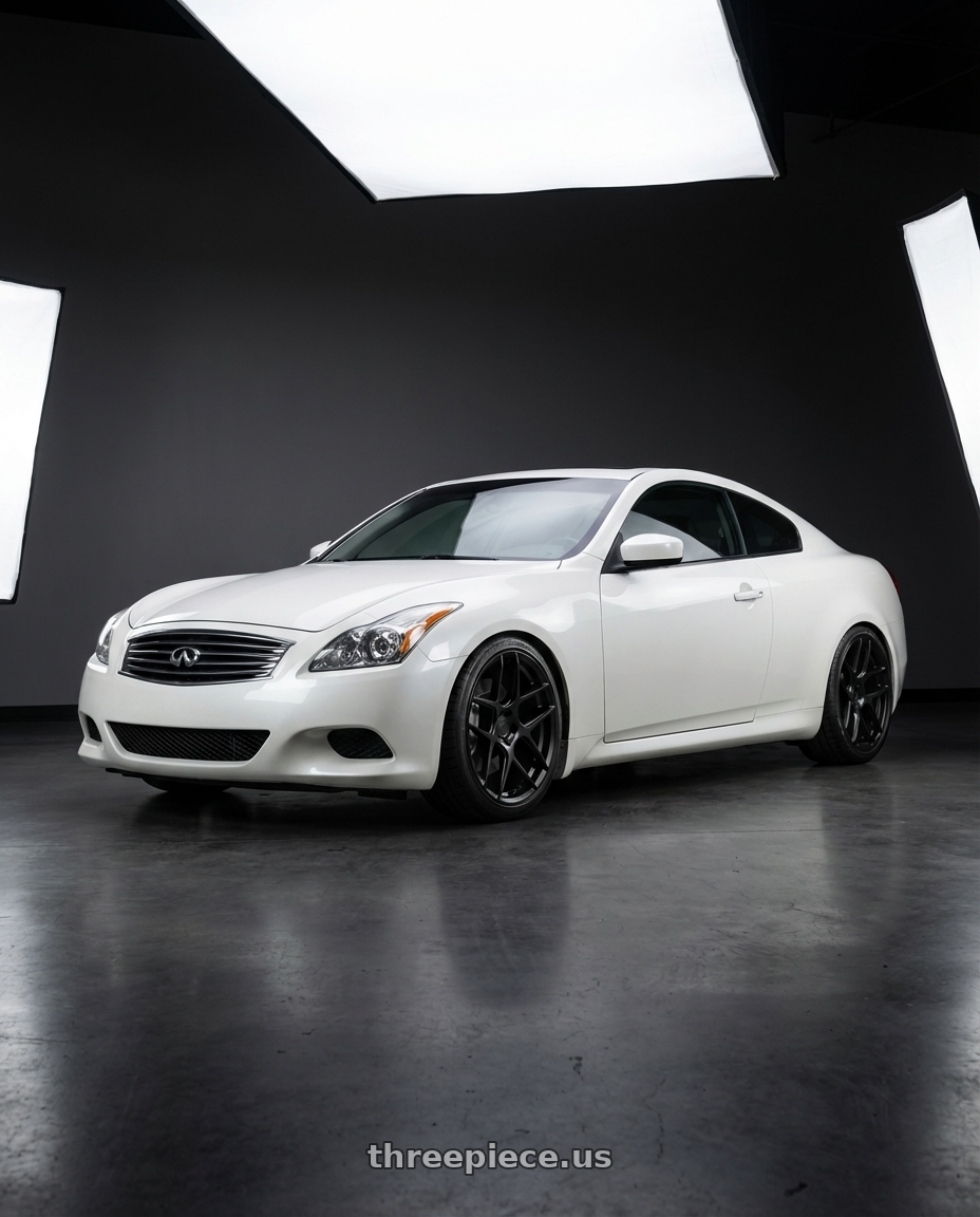 2014 Infiniti G37 Coupe with Aodhan AFF2 5x114.3 19x8.5+35 Matte Black wheels