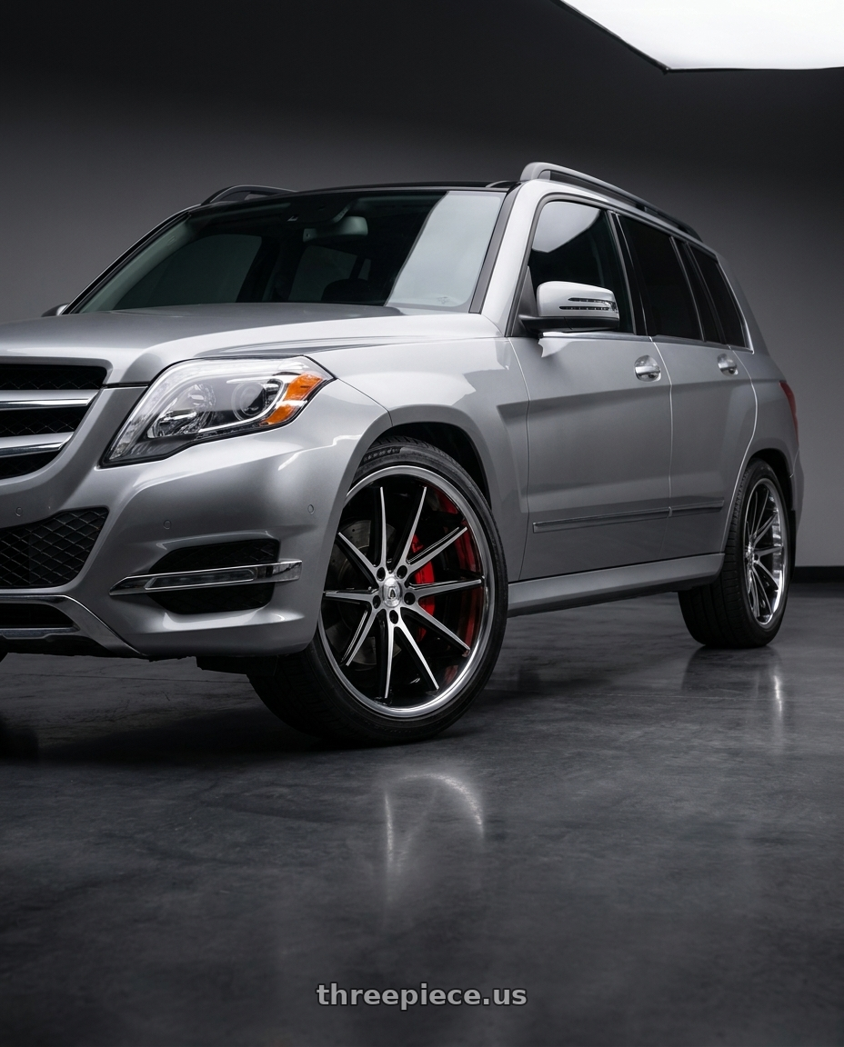 2015 Mercedes Benz GLK350 4MATIC with Asanti Black ABL-5 ALTAIR 5X112 20X8.5 +38 MACHINED FACE W/ SS LIP wheels