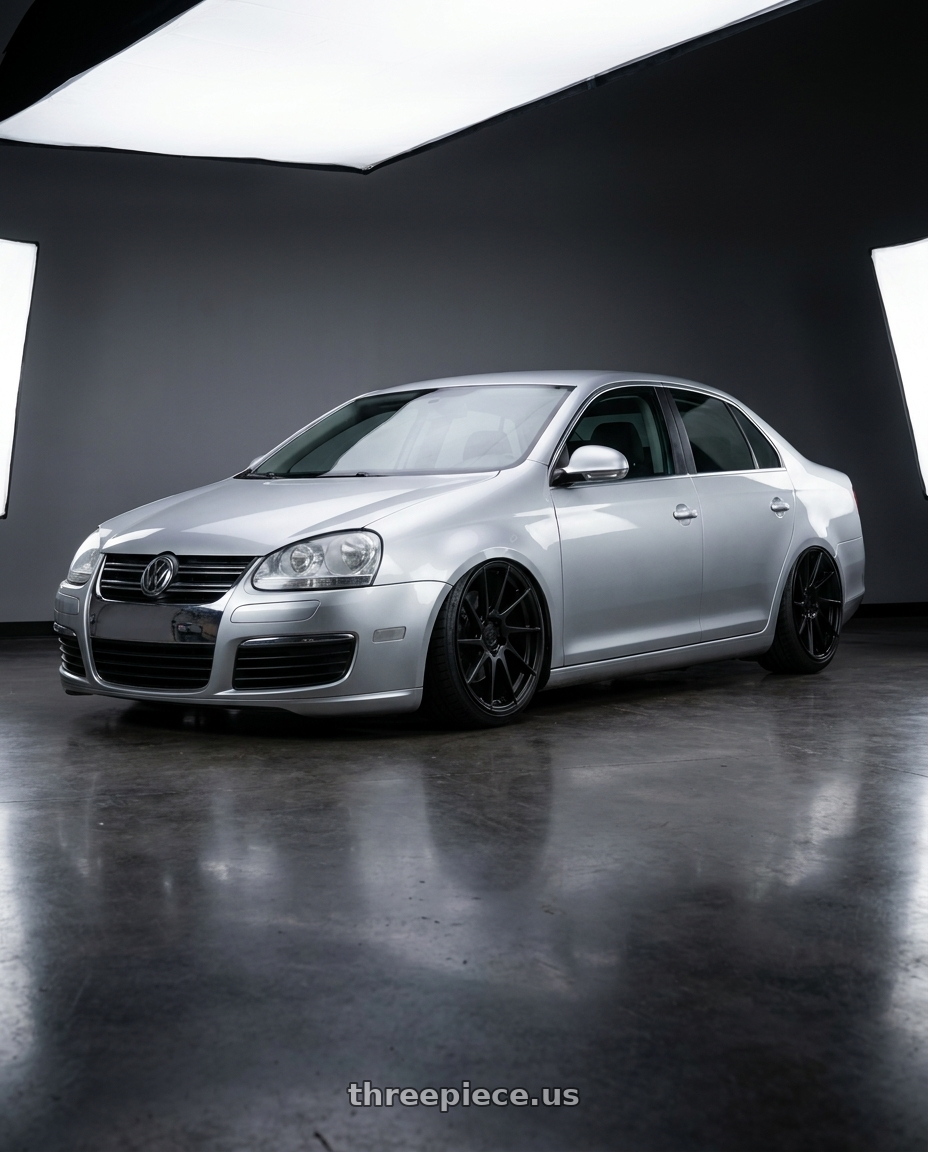 2009 Volkswagen Jetta GLI MK5 with Aodhan AH09 5x112 18x9.5 +35 Matte Black wheels