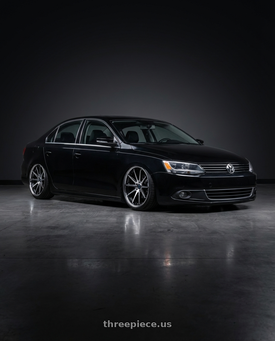 2013 Jetta TSI mk6  with Rohana RFC10 5x114.3 20x9+25 Machine Black/Chrome Lip wheels