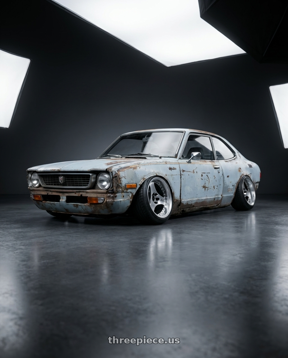 1973 Toyota Corolla Levin with Advan Racing ONI2 PROGRESSIVE 5x114.3 20x8.5 +33 MACHINING & DIAMOND CUT wheels