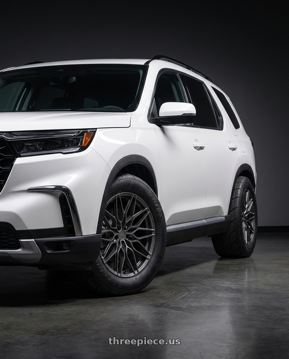2023 Honda Pilot with Niche 1PC NC277 CALABRIA 5 5X112 22x9 +20 MATTE GUNMETAL wheels