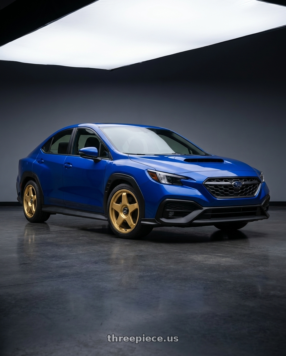 2025 subaru wrx with fifteen52 CHICANE 5x114.3 / 5x100 18x8.5 +35 GOLD (GLOSS GOLD) wheels