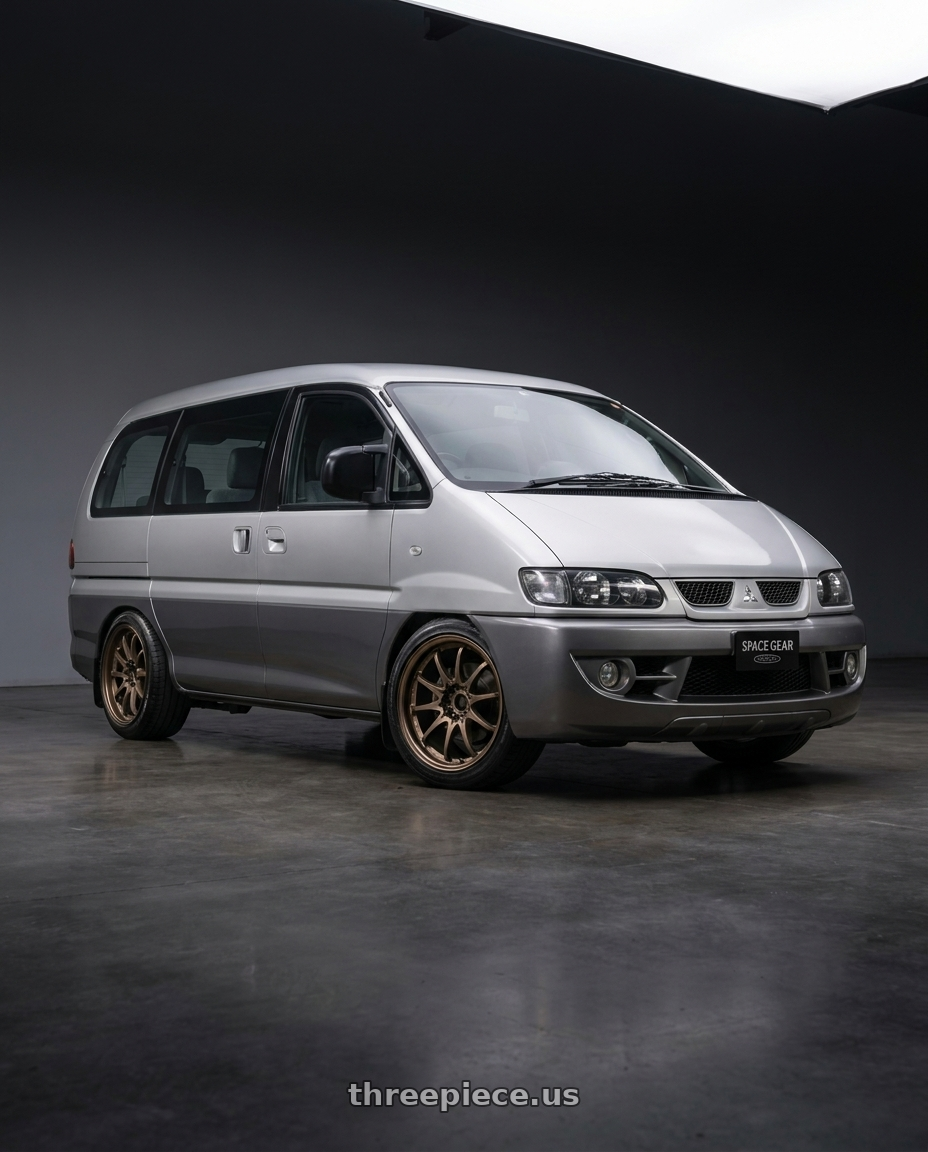 2006 mitsubishi Delica L400 with Volk Racing CE28N 5x114.3 18x8.5 +30 BRONZE wheels