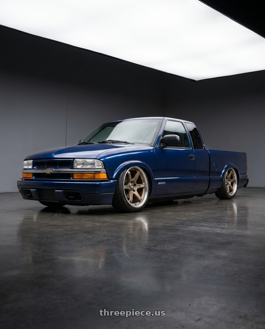 2001 Chevy S10 with ESR Wheels APEX SERIES AP6 5x114.3 19x9.5 +22 Matte Bronze wheels