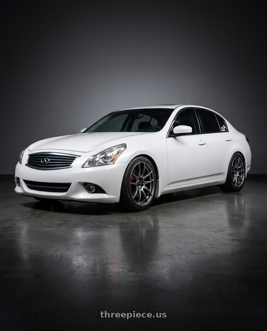 2014 Infiniti Q50 with Vors TR4 5x114.3 19x8.5  +35 Hyper Black wheels