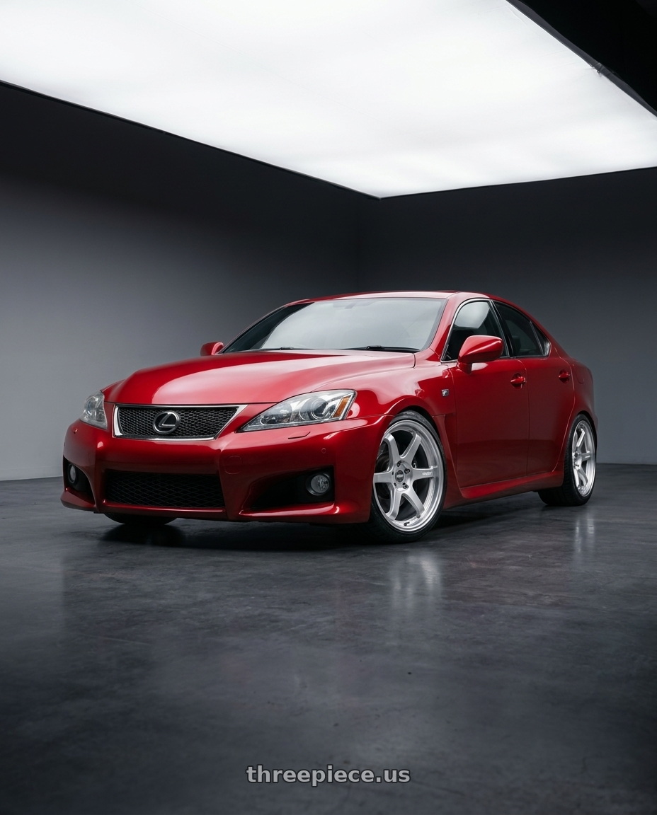 2012 Lexus IS-F with ESR Wheels APEX SERIES AP6 5x114.3 19x9.5 +22 Hyper Silver wheels