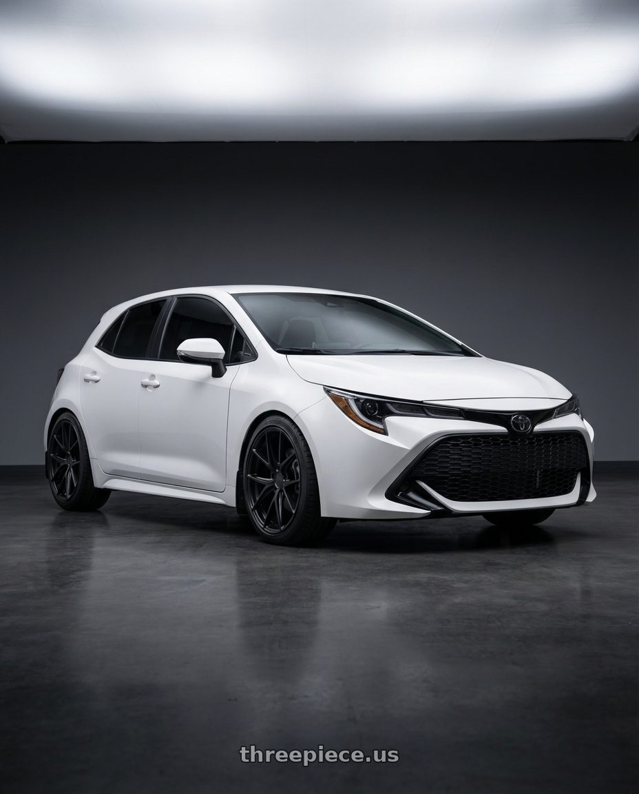 2023 Toyota Corolla Hatchback with Niche 1PC M117 MISANO 5X114.3 18X8 +42 MATTE BLACK wheels