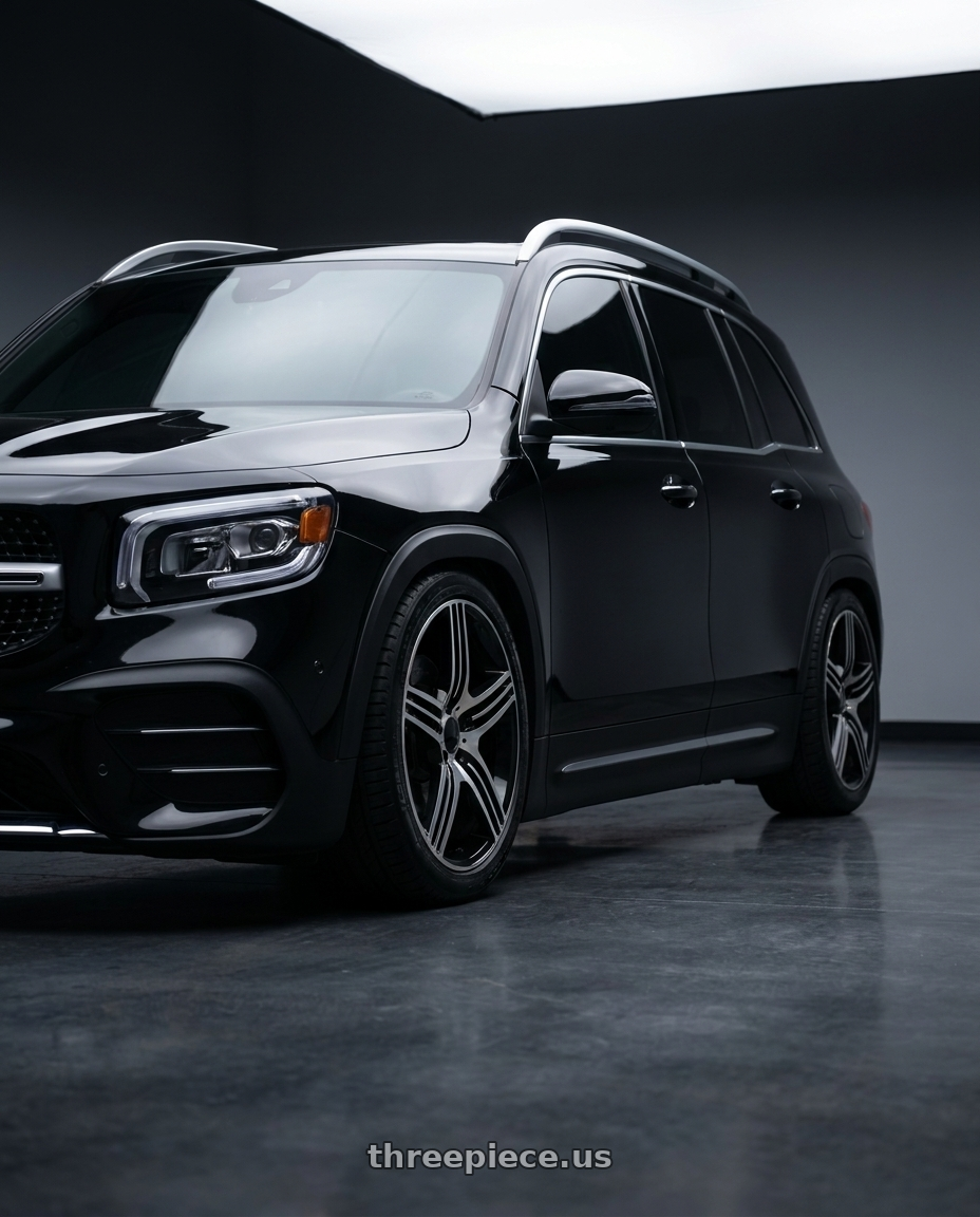 2021 Mercedes GLB 250 with REPLICA WHEELS R6704 5x112 20x8.5+35 BLACK MACHINE wheels