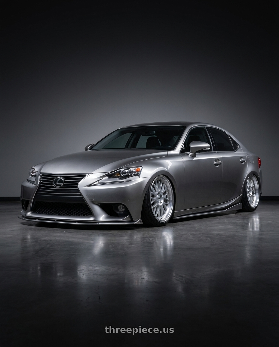 2014 lexus is250 base nebula with KATANA RACING KR06 5x114.3 18x8 +40 Glossy Silver Machine Lip wheels